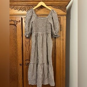 Madewell gingham maxi dress